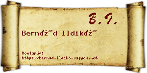 Bernád Ildikó névjegykártya