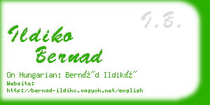 ildiko bernad business card